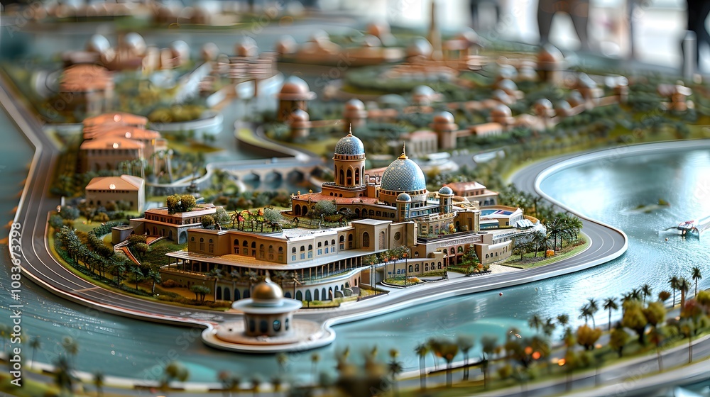 Obraz premium model of a town