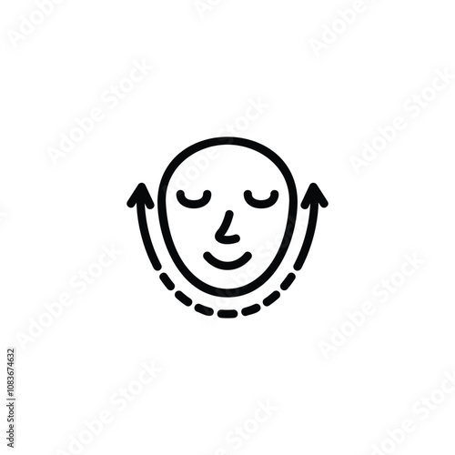 face lift icon or logo design isolated sign symbol vector illustration. High quality black line style vector suitable for designers, web developers, displays and websites
