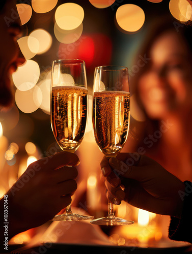 Obraz na płótnie Romantic Champagne for Two w salonie