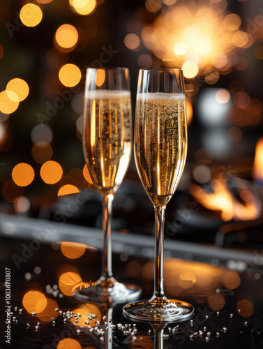 Obraz na płótnie Romantic Champagne for Two w salonie