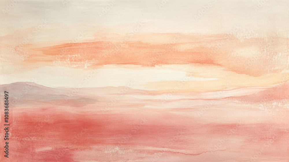 Fototapeta premium Plain watercolor background of large washes in neutral colors for graphic design or wallpaper.