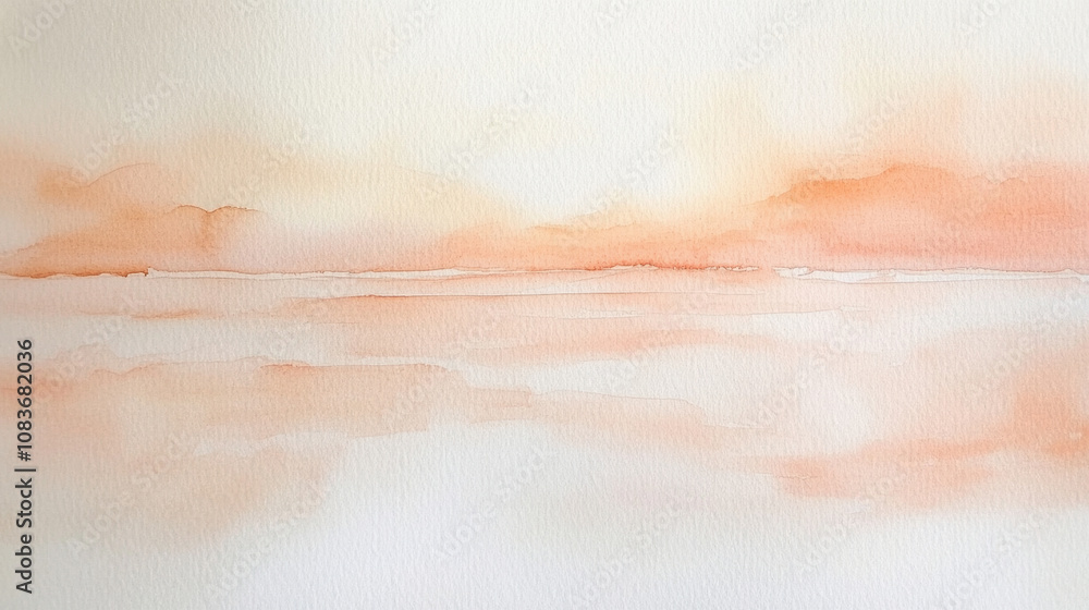 Fototapeta premium Plain watercolor background of large washes in neutral colors for graphic design or wallpaper.