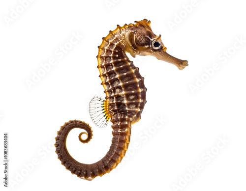 Seahorse isolated on white background, cutout 