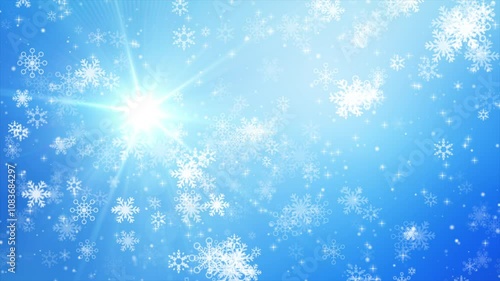 Snow animation video overlay template. Beautiful falling snow, the sparkling glittering light of snow on a winter night, celebrating Christmas and Happy New Year