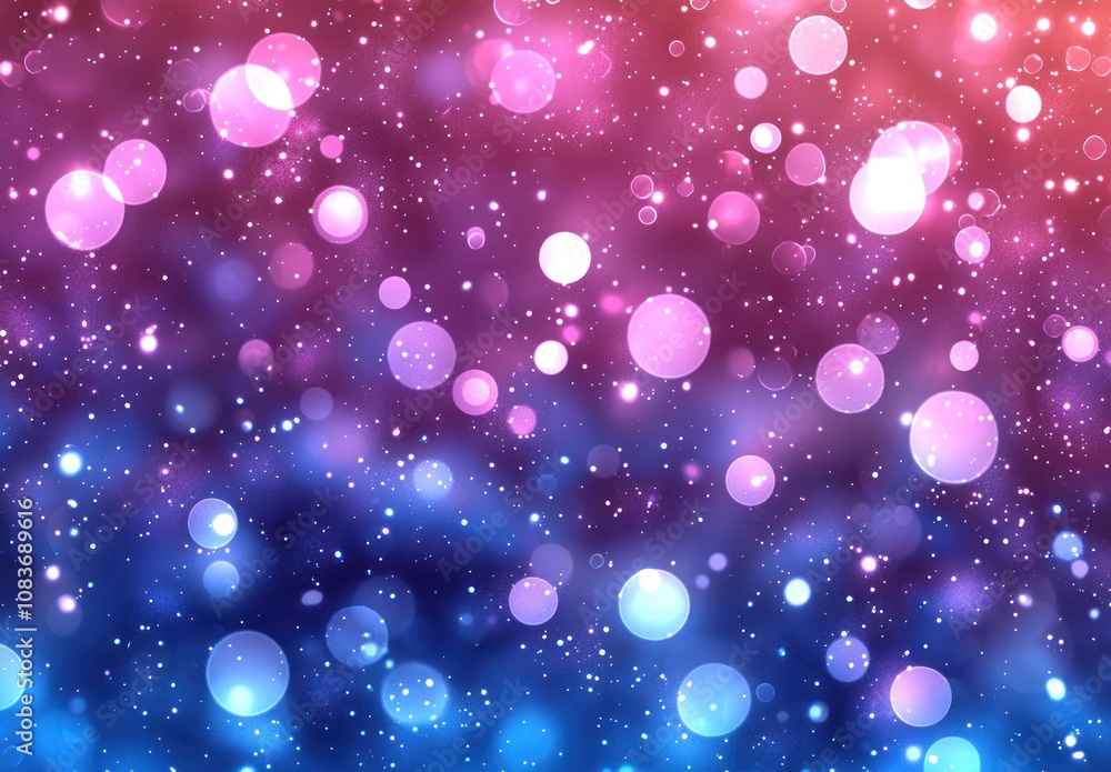 Obraz premium Abstract Background with Blurry Pink and Blue Lights and Glitter