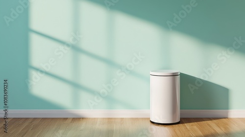 Wallpaper Mural Modern White Pedal Bin Minimalist Interior Room Design Torontodigital.ca