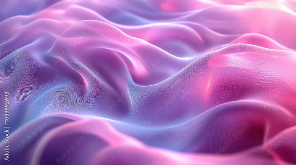 Obraz premium Abstract Wavy Texture with Pink and Blue Gradient