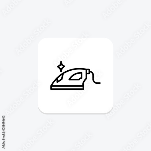 Iron line icon , vector, pixel perfect, illustrator file