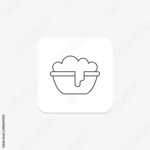 Laundry thinline icon , vector, pixel perfect, illustrator file