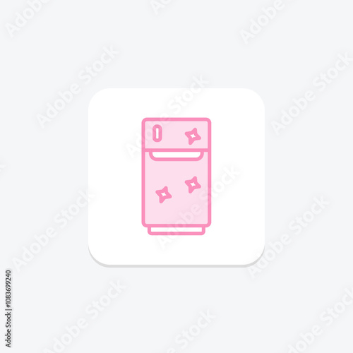 Refrigerator Cleaning duotone line icon , vector, pixel perfect, illustrator file