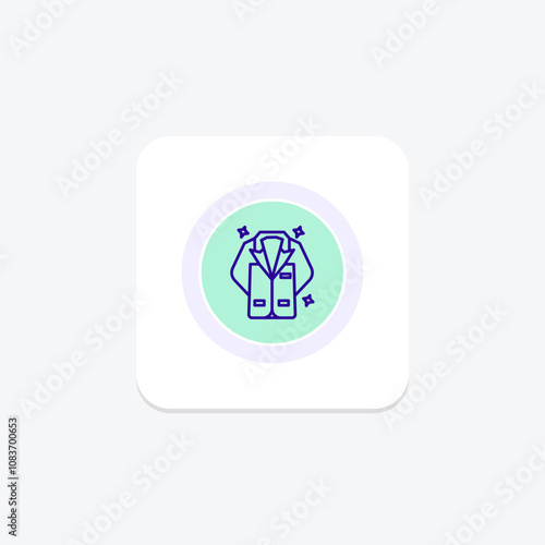 Coat clean color circle icon , vector, pixel perfect, illustrator file