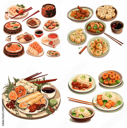 Asian cuisine Chinese Japanese Korean Thai Indian Vietnamese Malaysian Filipino Rice Noodles