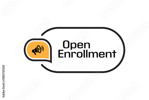 open enrollment text on white background