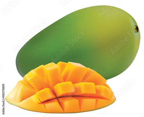 Mango is a sweet fruit that is often found in tropical areas