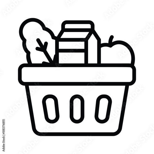 Icon representing grocery items or fresh produce