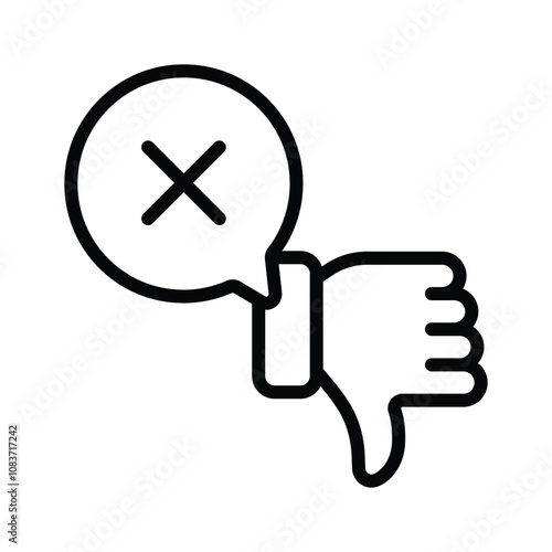 Icon representing a dislike or dissatisfaction