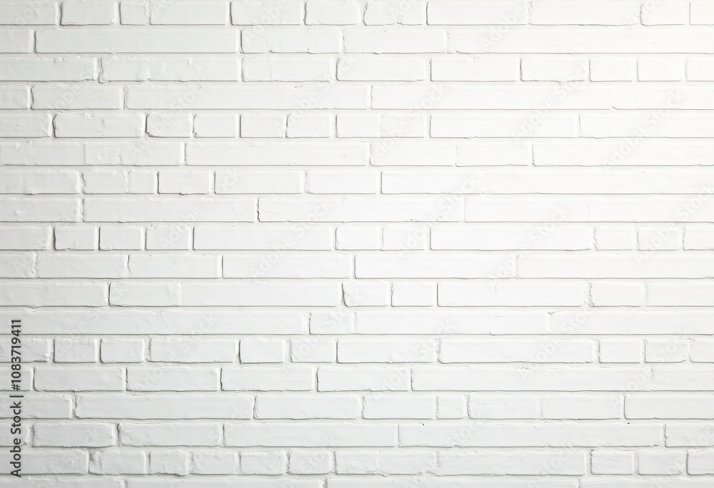 Obraz premium Background of wide white brick wall texture. Home or office design backdrop