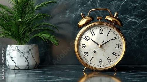Wallpaper Mural Vintage clock display modern home still life indoor close-up time concept Torontodigital.ca