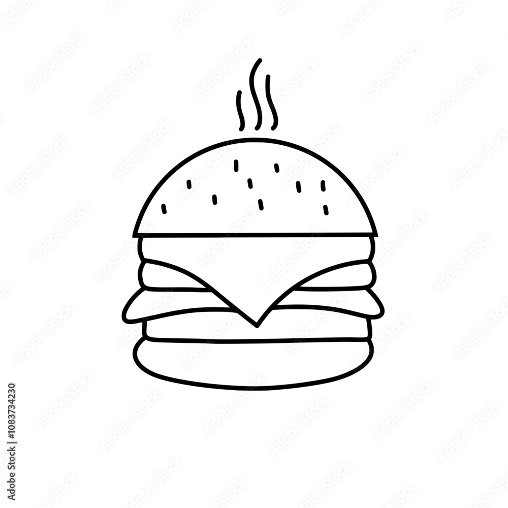 Fototapeta premium Fresh and hot burger 