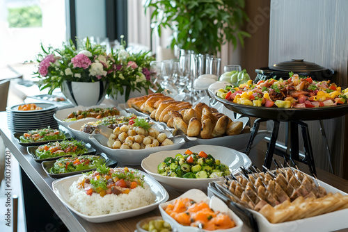 Stylishly decorated dining table with a variety of dishes, perfect for a gathering