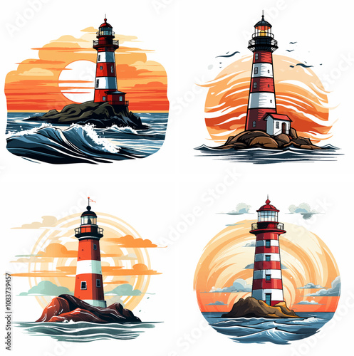 Lighthouse Beacon Light Coast Coastal Navigation Ocean Sea Safety Maritime Tower Signal Warn