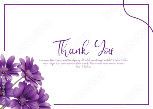 Thank you card template design