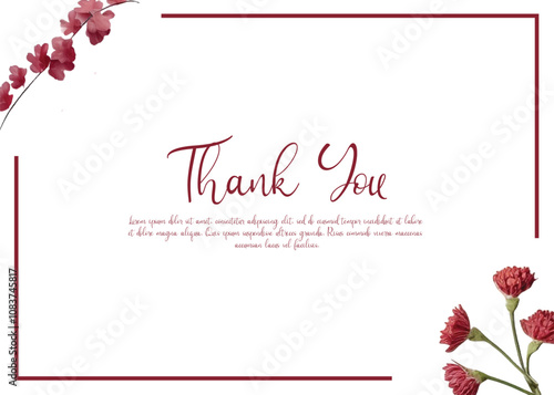 Thank you card template design