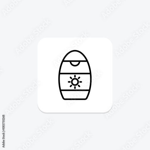 Suntan Cream line icon , vector, pixel perfect, illustrator file