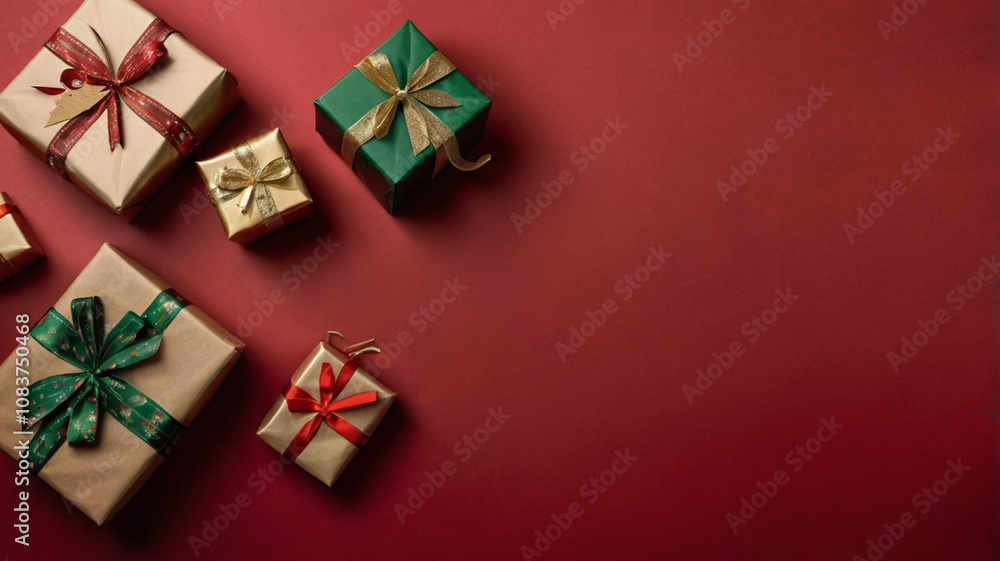 Fototapeta premium christmas gift boxes