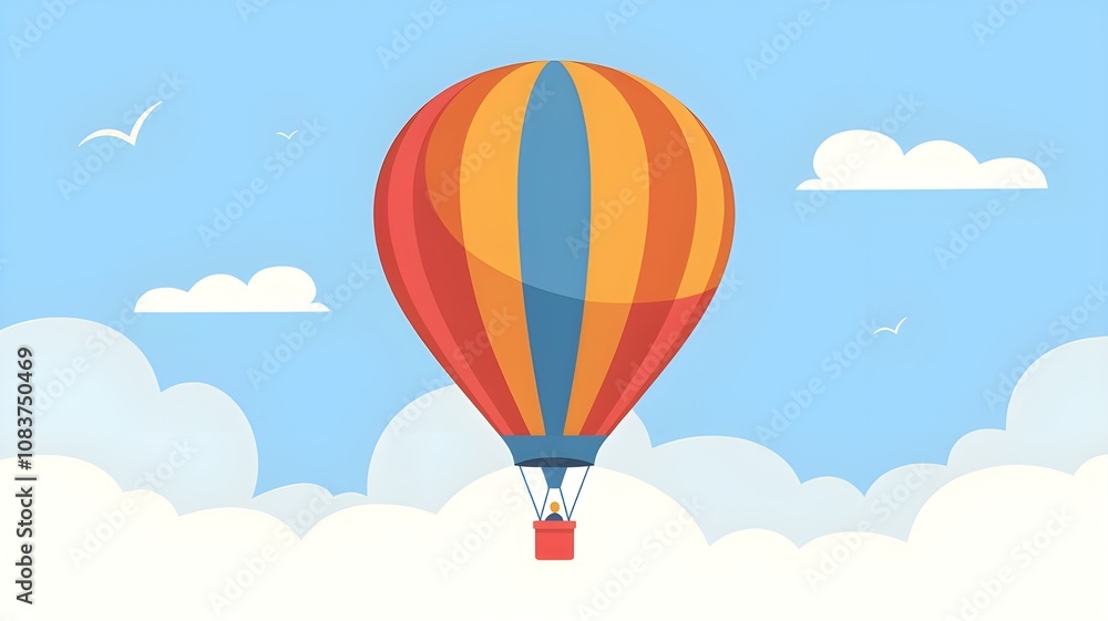 Fototapeta premium Hot air balloon in sky