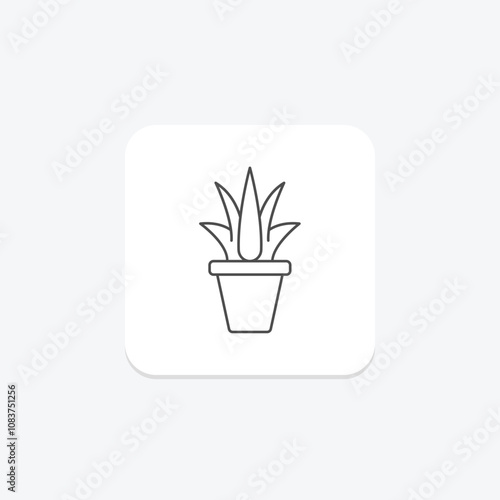 Aloe Vera Gel thinline icon , vector, pixel perfect, illustrator file