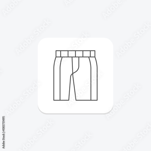 Pants thinline icon , vector, pixel perfect, illustrator file