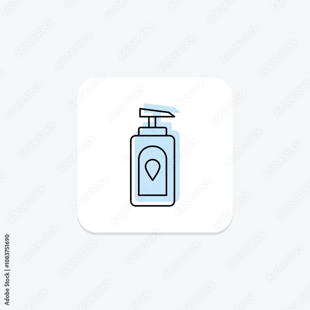Fototapeta premium Lotion color shadow thinline icon , vector, pixel perfect, illustrator file