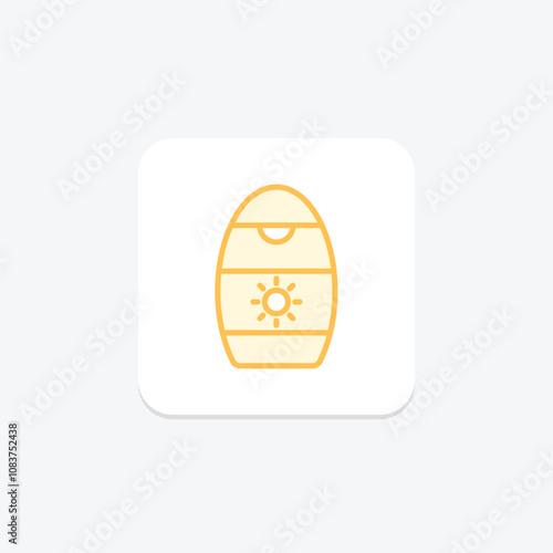 Suntan Cream duotone line icon , vector, pixel perfect, illustrator file