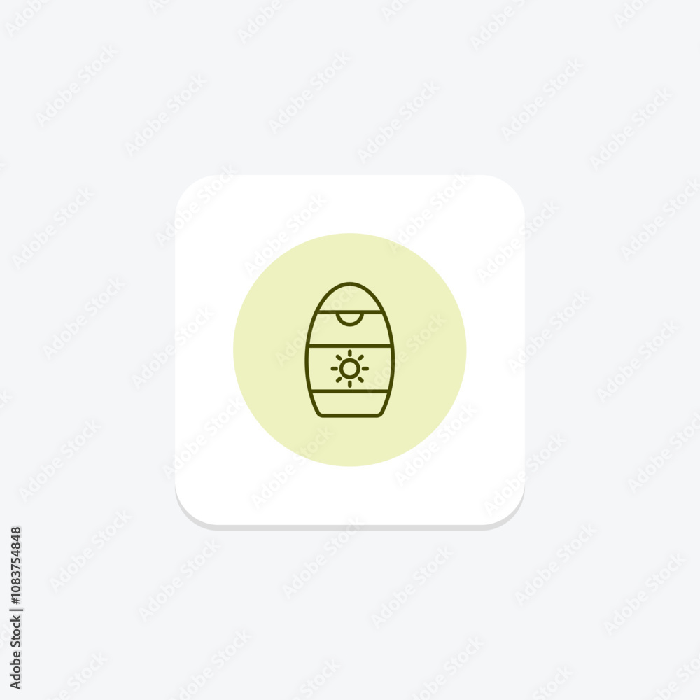 Fototapeta premium Suntan Cream pentaglow , vector, pixel perfect, illustrator file