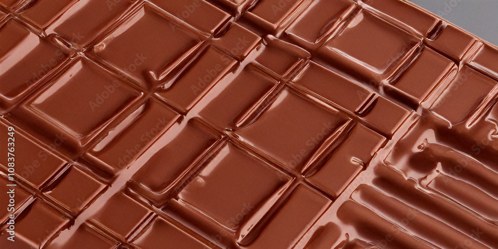 Naklejka premium Close-Up of Smooth Chocolate Bar