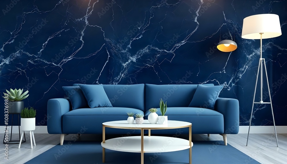Photo modern style interior room 3d illustration,White and gold theme interior modern minimalism photo realism