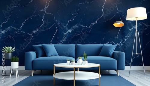 Obraz na płótnie Photo modern style interior room 3d illustration,White and gold theme interior modern minimalism photo realism w salonie