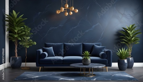 Obraz na płótnie Photo modern style interior room 3d illustration,White and gold theme interior modern minimalism photo realism w salonie