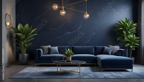 Obraz na płótnie Photo modern style interior room 3d illustration,White and gold theme interior modern minimalism photo realism w salonie