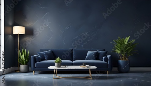 Obraz na płótnie Photo modern style interior room 3d illustration,White and gold theme interior modern minimalism photo realism w salonie