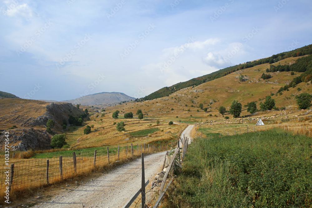 Landscape of Dinaric Alps near Lukomir village in Bosna and Herzegovina