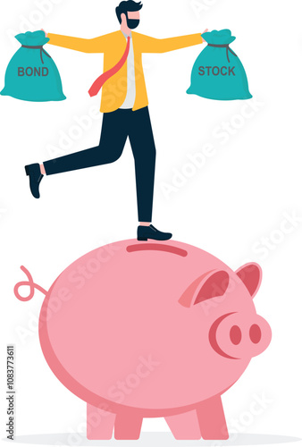 Balanced investment strategy. Portfolio Asset Classification. Balancing risk and reward. Balancing stock and bond.
