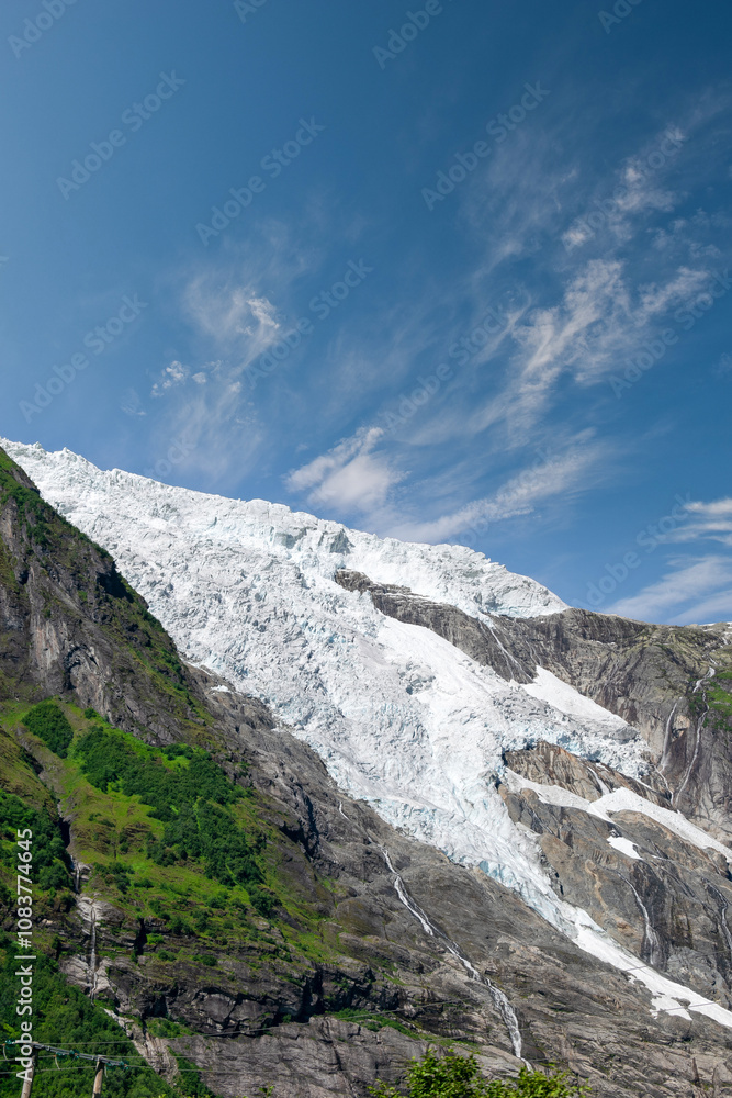 Views of the glacier in the Boyum area, (Boyabreen) Norway