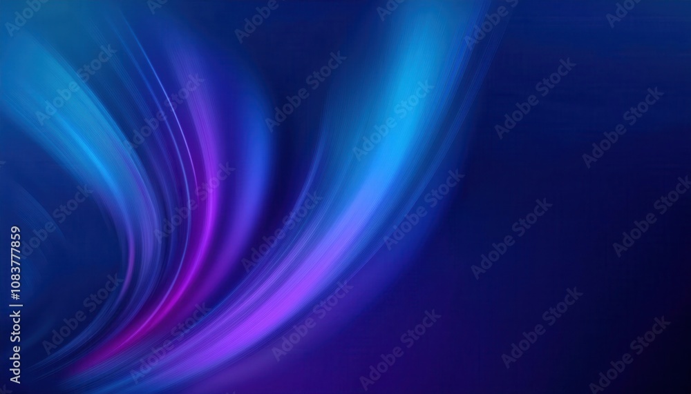 Fototapeta premium Dynamic Neon Flow: Modern Abstract Background with Vibrant Blue and Purple Light Waves for Tech Presentations, Digital Art, or Futuristic Designs. Ideal for UI/UX Projects and Digital Marketing