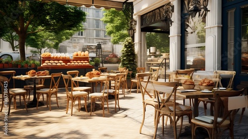 A photo of a stylish bakery-cafe photo