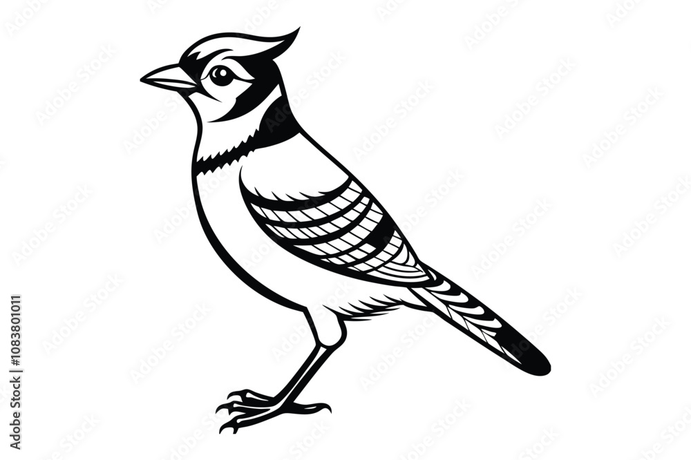 Obraz premium blue joy animal bird silhouette vector illustration