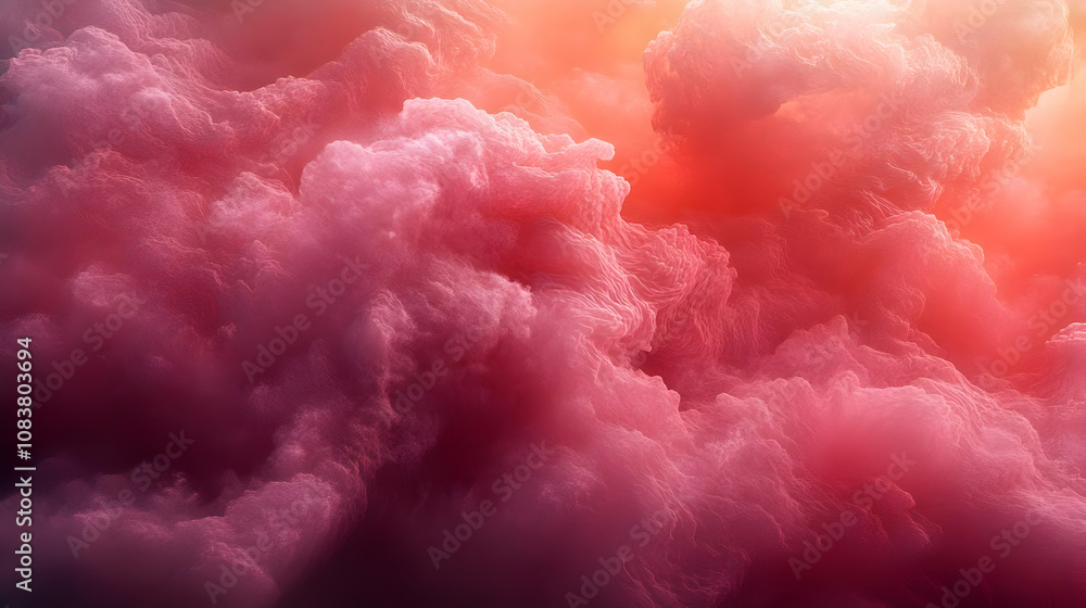 Fototapeta premium Abstract 3D Pink Cloud Background Image