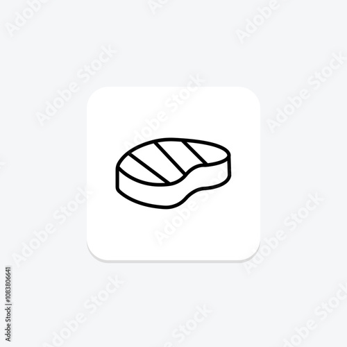 Steak line icon , vector, pixel perfect, illustrator file