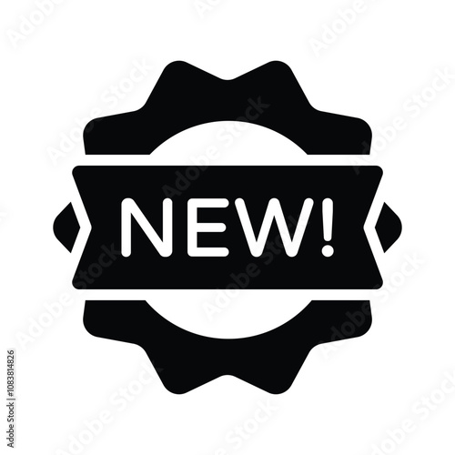 Badge icon with NEW label for new product arrivals